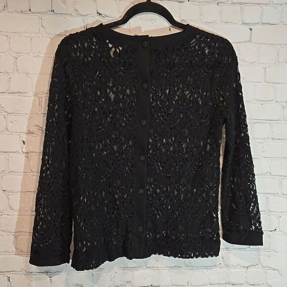 Banana Republic black lace top size S - Picture 6 of 9